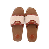 CHLOE WOODY SHEARLING SANDALS BROWN 39 EU | 9 US