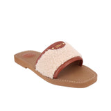CHLOE WOODY SHEARLING SANDALS BROWN 39 EU | 9 US