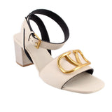 VALENTINO VLOGO HEELS CREAM 39 | US 9