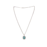 DAVID YURMAN CHALCEDONY/DIAMOND PENDANT NECKLACES