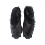 PEDRO GARCIA FUR LINED HEELS BLACK 8.5 US