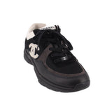 CHANEL TENNIS SNEAKERS BLACK 38.5 EU | 8.5 US