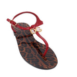 D & G PATENT SANDALS RED/LEOPARD 39 EU | 9 US