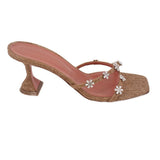 AMINA MUADDI CRYSTAL SANDALS BROWN 39 EU | 9 US