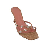 AMINA MUADDI CRYSTAL SANDALS BROWN 39 EU | 9 US