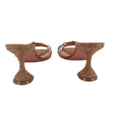 AMINA MUADDI CRYSTAL SANDALS BROWN 39 EU | 9 US