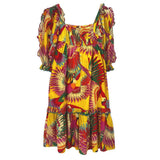 FARM RIO PRINT DRESSES YELLOW/MULTI XS