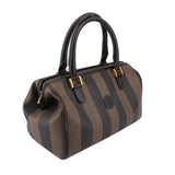 FENDI PENGUIN BOSTON HANDLE BAG BROWN