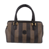 FENDI PENGUIN BOSTON HANDLE BAG BROWN