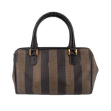 FENDI PENGUIN BOSTON HANDLE BAG BROWN