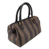 FENDI PENGUIN BOSTON HANDLE BAG BROWN