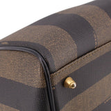 FENDI PENGUIN BOSTON HANDLE BAG BROWN