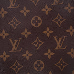 Louis Vuitton monogram canvas fabric close-up with repeating LV and floral motifs