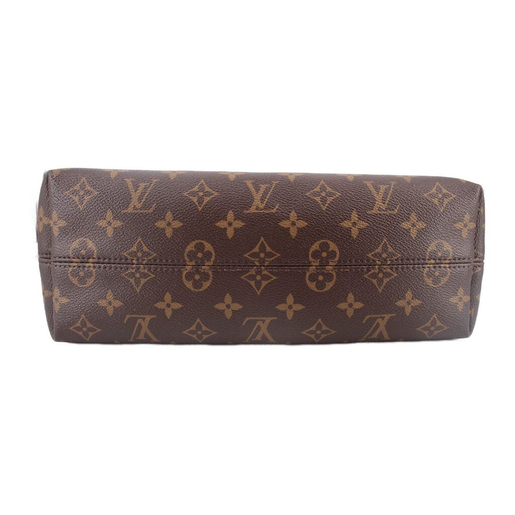 Louis Vuitton Graceful PM monogram side panel with stitched flat base and leather trim