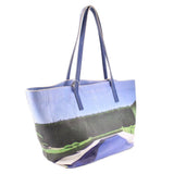 PAIGE GAMBLE WIDE PRINTED TOTES BLUE