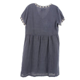 JOHNNY WAS EMBROIDERED DRESSES NAVY S