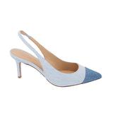 VERONICA BEARD LILIANA SLINGBACK PUMP HEELS BLUE 8 US