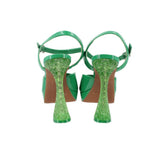 GB CRYSTAL HEELS GREEN 8.5 US