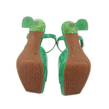 GB CRYSTAL HEELS GREEN 8.5 US
