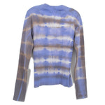 ACNE STUDIOS long-sleeve crewneck striped top in blue, back view
