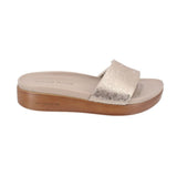 DONALD PLINER LEATHER SANDALS TAUPE 8.5