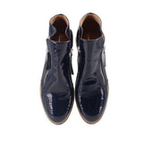DJANGO & JULIET PATENT BOOTS BLUE 9 US