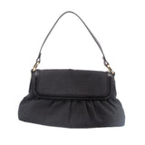 FENDI ZUCCA FLAP SHOULDER BAGS BLACK