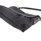 FENDI ZUCCA FLAP SHOULDER BAGS BLACK