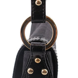 FENDI ZUCCA FLAP SHOULDER BAGS BLACK
