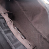 FENDI ZUCCA FLAP SHOULDER BAGS BLACK