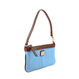 DOONEY & BOURKE PEBBLE GRAIN WRISTLET POUCHES BLUE