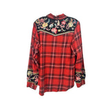 JOHNNY WAS FLANNEL TOPS RED M