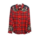JOHNNY WAS FLANNEL TOPS RED M
