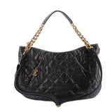 CHANEL COCO PLEATS CROSSBODYS BLACK