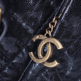 CHANEL COCO PLEATS CROSSBODYS BLACK