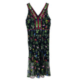 SAM EDELMAN FLORAL DRESSES BLACK M | 10