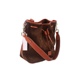 DOONEY & BOURKE SUEDE DRAWSTRING SHOULDER BAGS BROWN