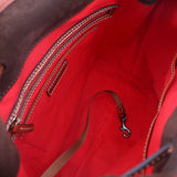 DOONEY & BOURKE SUEDE DRAWSTRING SHOULDER BAGS BROWN
