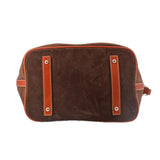 DOONEY & BOURKE SUEDE DRAWSTRING SHOULDER BAGS BROWN