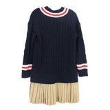 ENGLISH FACTORY CABLE KNIT DRESSES NAVY M