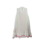THML EMBROIDERED DRESSES WHITE M