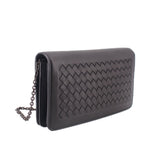 BOTTEGA VENETA WOVEN WOC CROSSBODYS BLACK