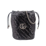 GUCCI MARMONT BUCKET CROSSBODYS BLACK
