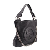 GUCCI BLONDIE SM TOTE HANDLE BAG BLACK