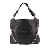 GUCCI BLONDIE SM TOTE HANDLE BAG BLACK