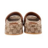GUCCI PLATFORM SANDALS BROWN 37 EU | US 7