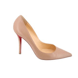 LOUBOUTIN LEATHER HEELS NUDE 38 EU | US 7