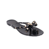 VALENTINO ROCKSTUD THONG SANDALS BLACK 39 EU | US 8