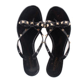 VALENTINO ROCKSTUD THONG SANDALS BLACK 39 EU | US 8