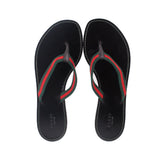 GUCCI WEB THONG SANDALS BLACK 39 EU | US 8